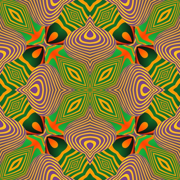 Mooie naadloze gestructureerde abstracte achtergrond in groene paarse en gele kleuren