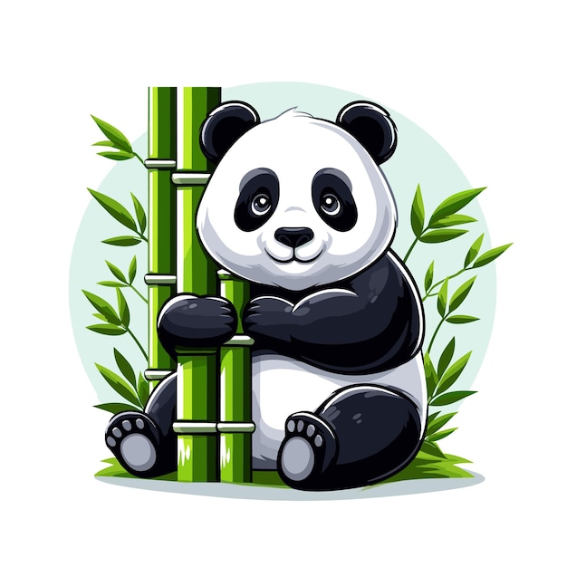 Mooie Panda Vector Cartoon illustratie