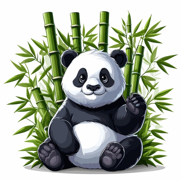 Mooie panda vector cartoon illustratie