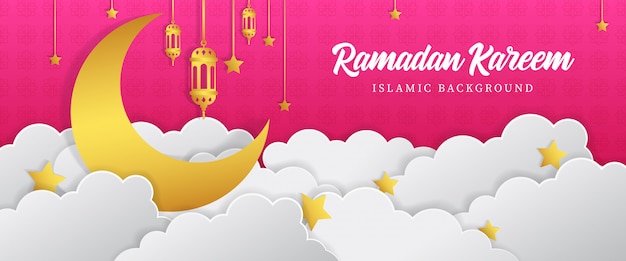 Mooie Ramadan Kareem islamitische banner