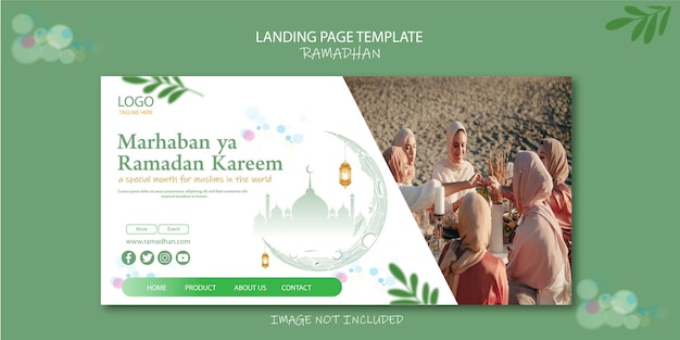 Vector mooie ramadan kareem-websjabloon