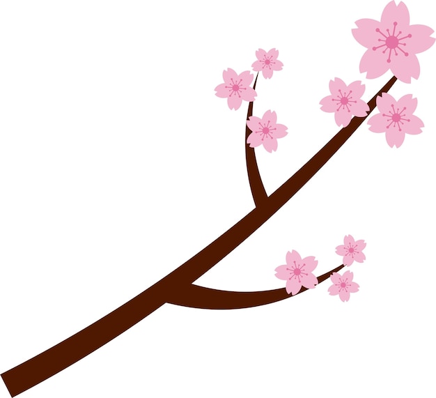 Mooie roze Sakura Cherry Blossom-illustratie