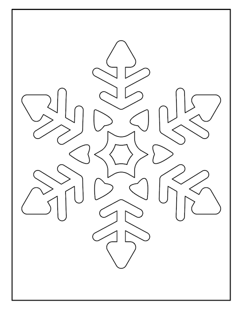 Mooie sneeuwvlok kleurplaten voor kinderen