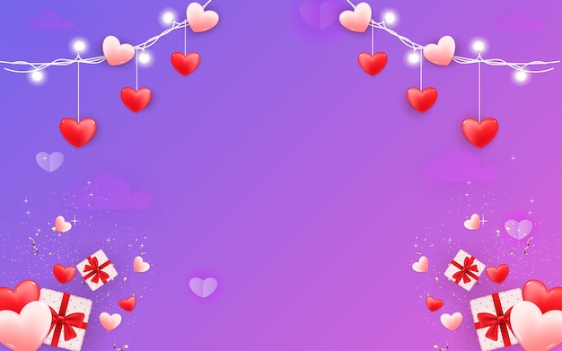 Mooie Valentijnsdag achtergrond met hartjes