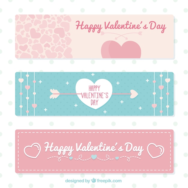 Mooie valentijnsdag banners