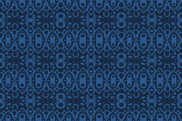 Mooie vectorachtergrond met abstract donkerblauw naadloos patroon