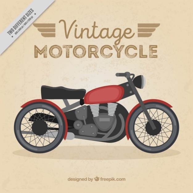 Vector mooie vintage motorfiets achtergrond