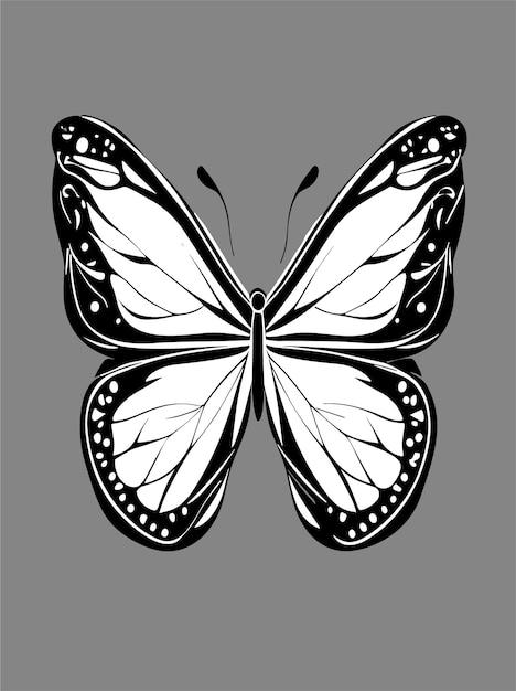 Mooie vlinder 2D vectorontwerp