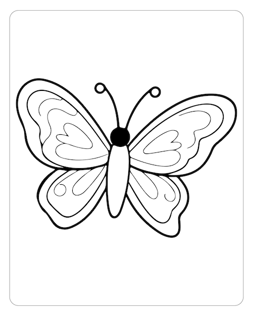 Mooie vlinder kleurpagina Vlindervector