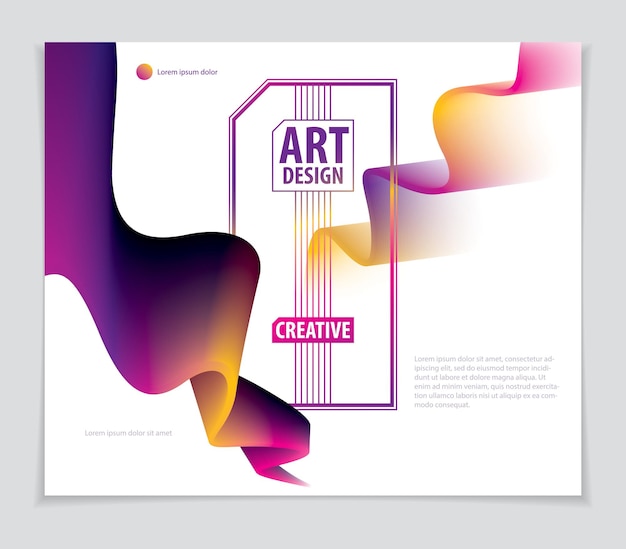 Mooie vorm met kleurrijke gradiënt, vector abstracte kunst element. Perfect voor cadeaubon, omslag, poster of brochure.