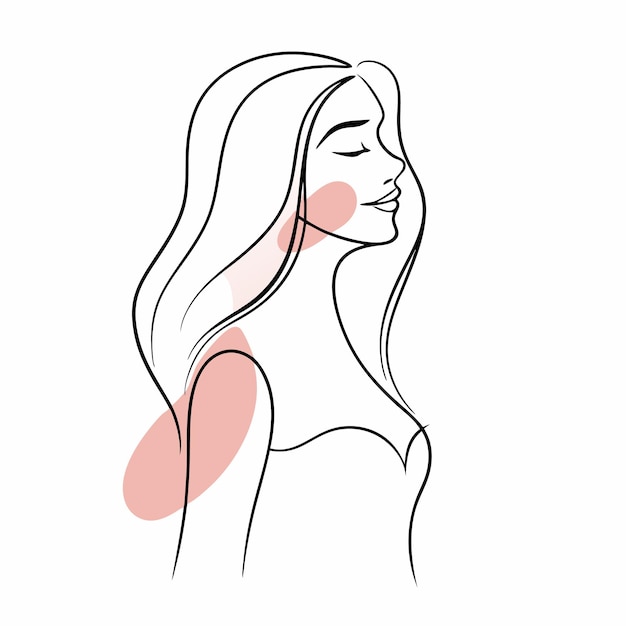 Mooie vrouw vector op witte achtergrond