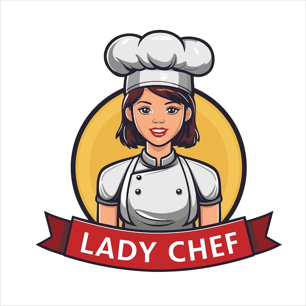 mooie vrouwelijke chef-kok vector