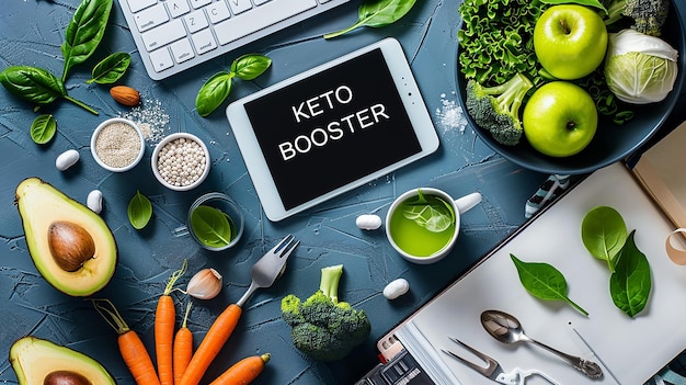 Vector mooie webontwerp achtergrond landingspagina gewichtsverlies keto booster