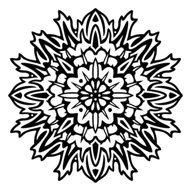 Mooie zwart-wit vectorillustratie met abstracte zwarte tribal tattoo patroon geïsoleerd op de witte background