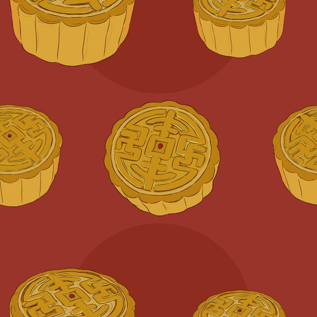 Moon cake, modello senza cuciture.