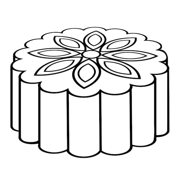 Moon cake vector