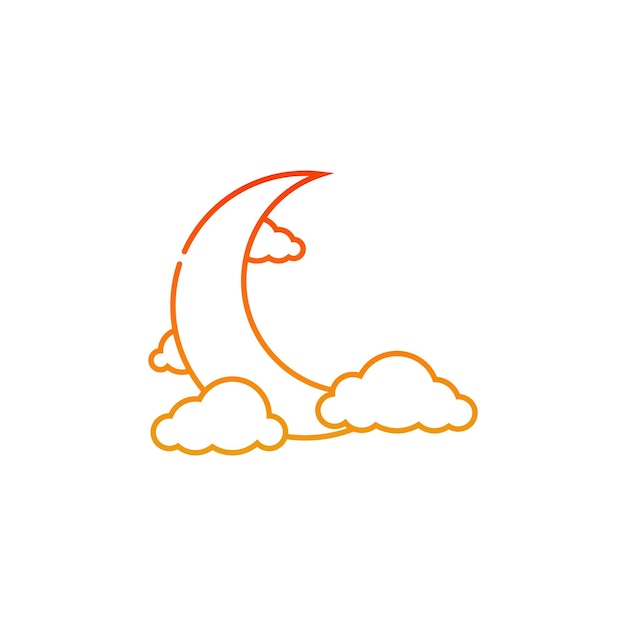 moon and clouds icon