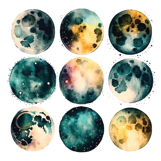 moon galaxy with colofull style 6