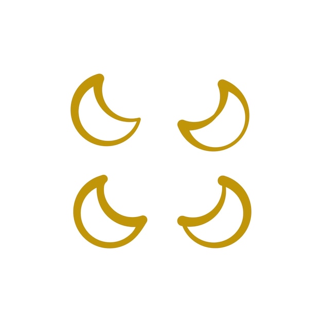 moon icon vector design templates