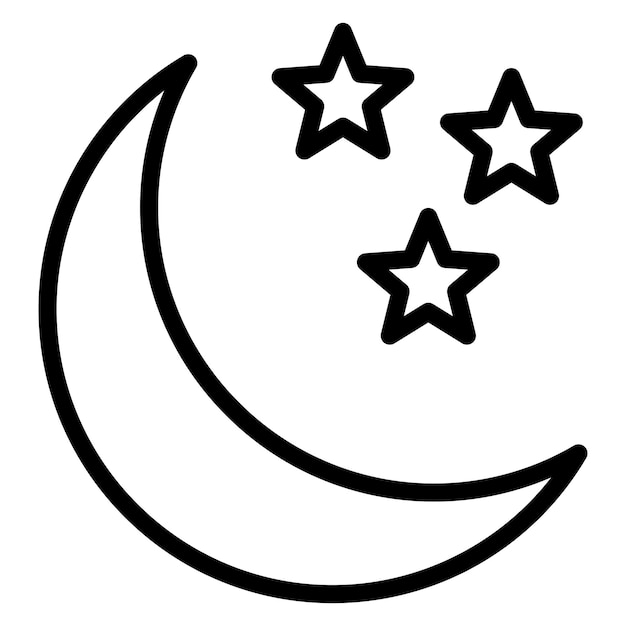 月のアイコンのベクトル画像はFairytaleに使用できます