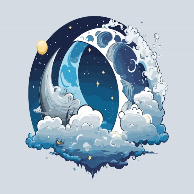 Premium Vector | Moon illustration