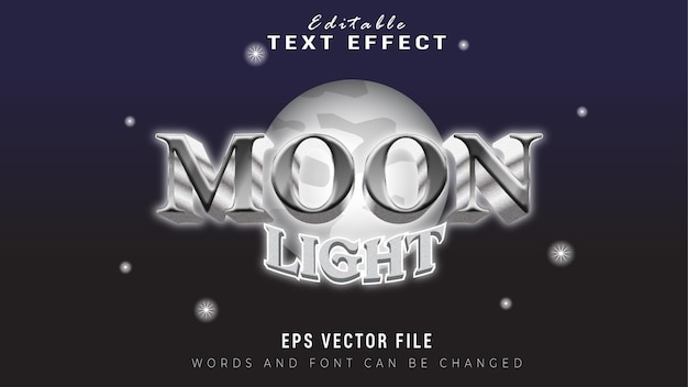 Moon light text effect