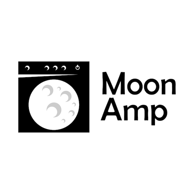 Vector moon amp logo design