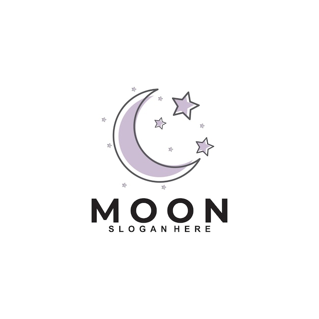Moon logo vector design template