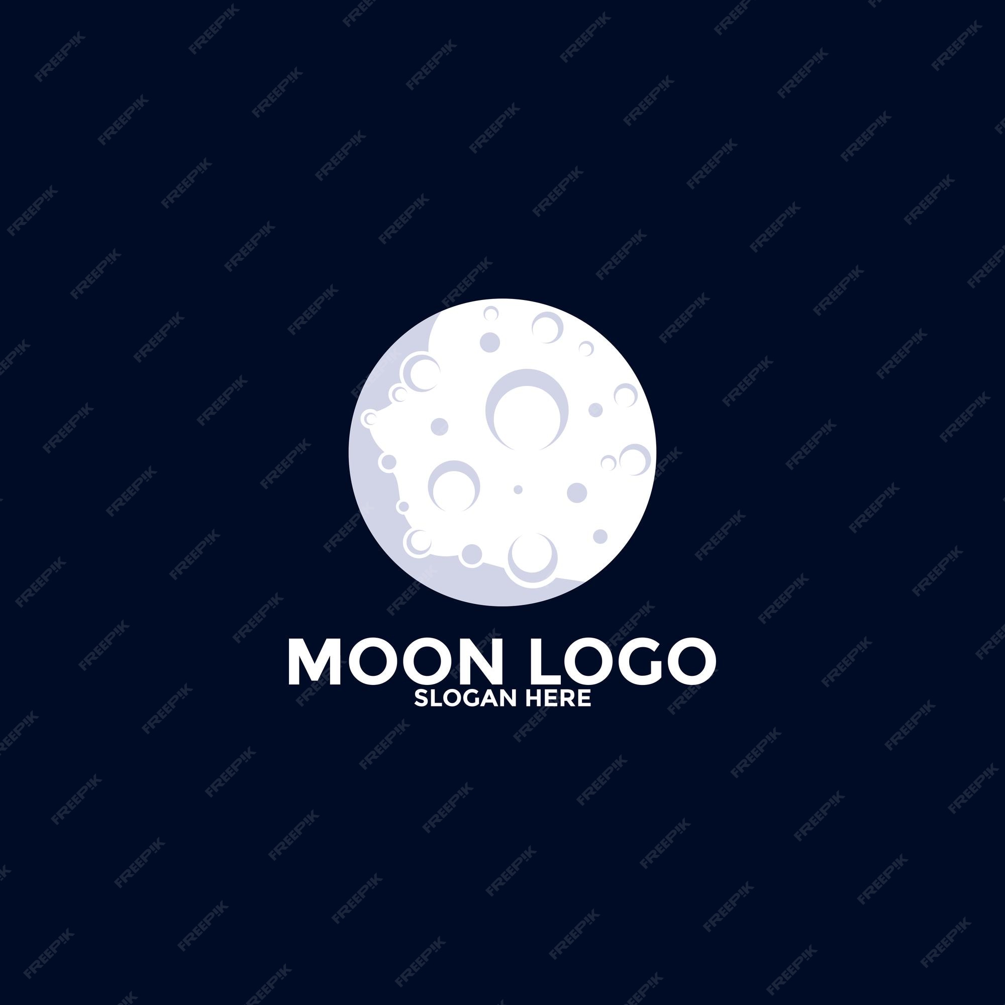 Premium Vector | Moon Logo Vector Icon Simple Moon Logo Design Template