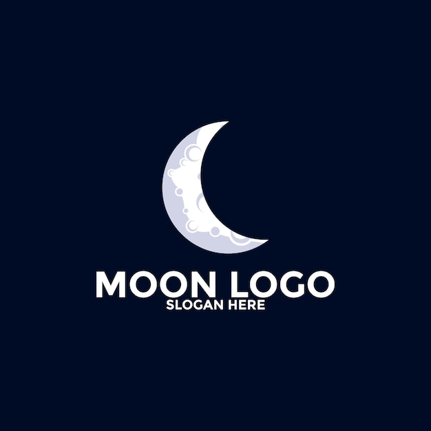 Moon logo vector icon simple moon logo design template