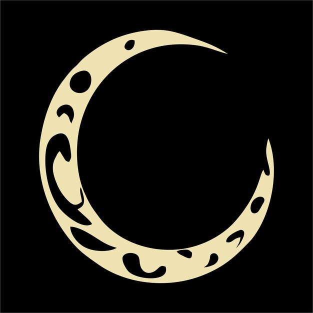 Vector moon monogram logo 9