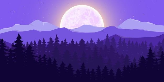 Moon nature landscape 
