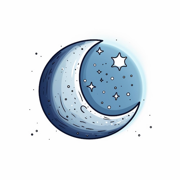 Luna notte illustrazione vettoriale spazio sfondo cielo astratto natura design astronomia ligh