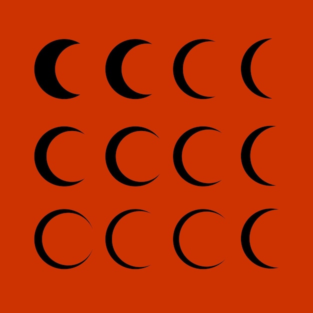 moon phasesastrology horoscope vector