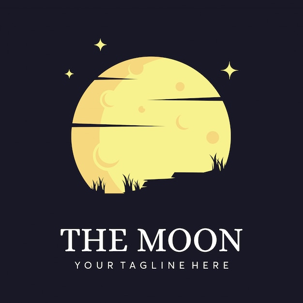 Vector moon silhouette logo