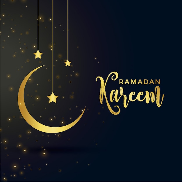 Vector moon and star for islamic ramadan kareem season