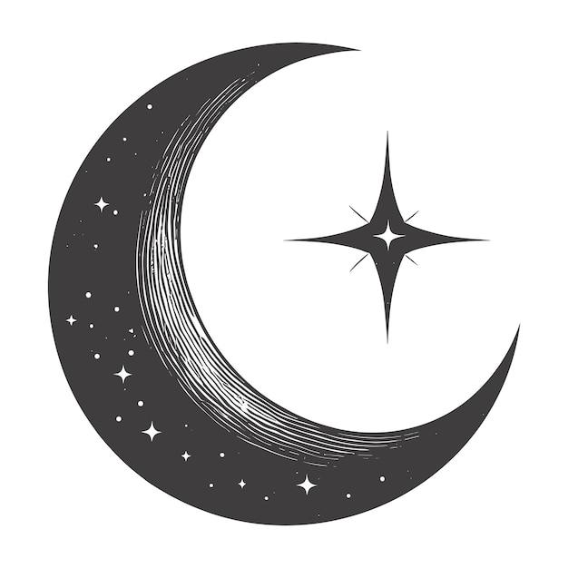 moon stars icon with The mosque