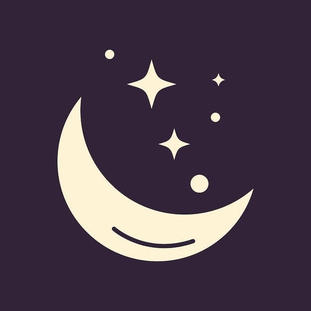 Moon trendy kunstwerk glorieuze abstracte vector illustratie kleurrijke bruikbare ontwerp