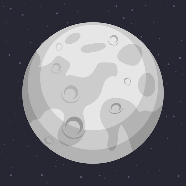 Premium Vector | Moon vector cartoon illustration isolated on background.