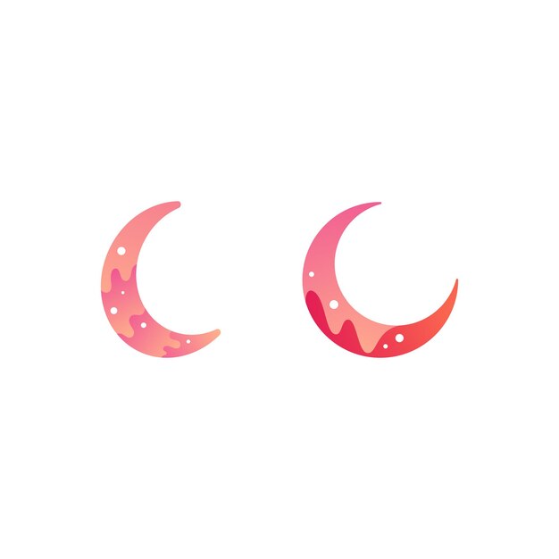 Moon Vector icon design illustration Template