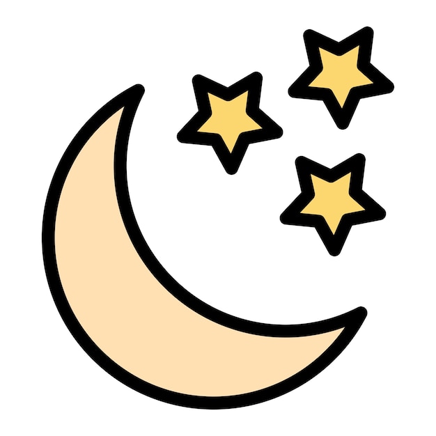 Moon Vector Icon Design Illustration