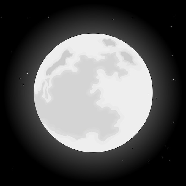 Vector moon vector illustration