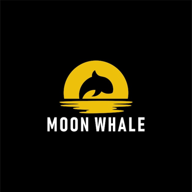 MOON WHALE LOGO DESIGN IDEAS