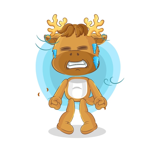 Moose cold illustration character vector