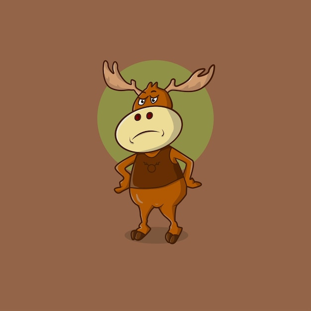 Moose cute cartoon