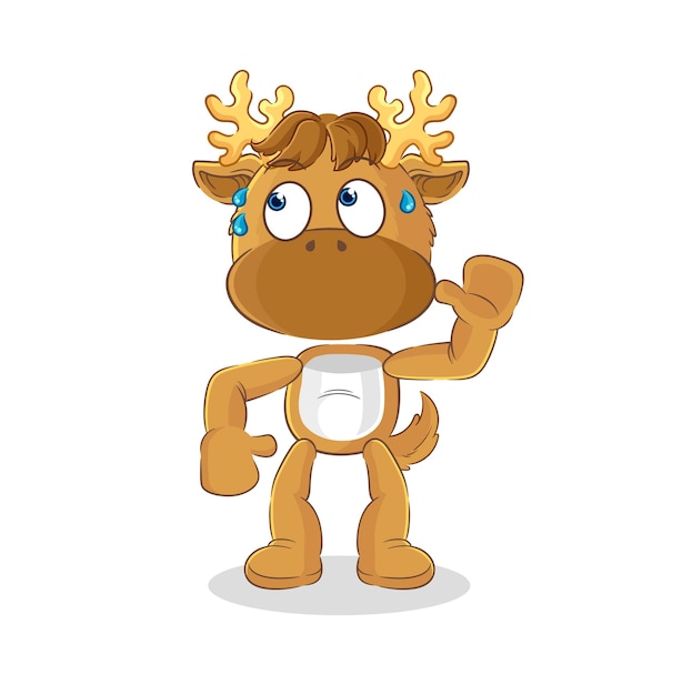 Moose eavesdropping vector cartoon character