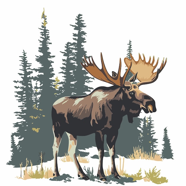 Moose in the forest 3