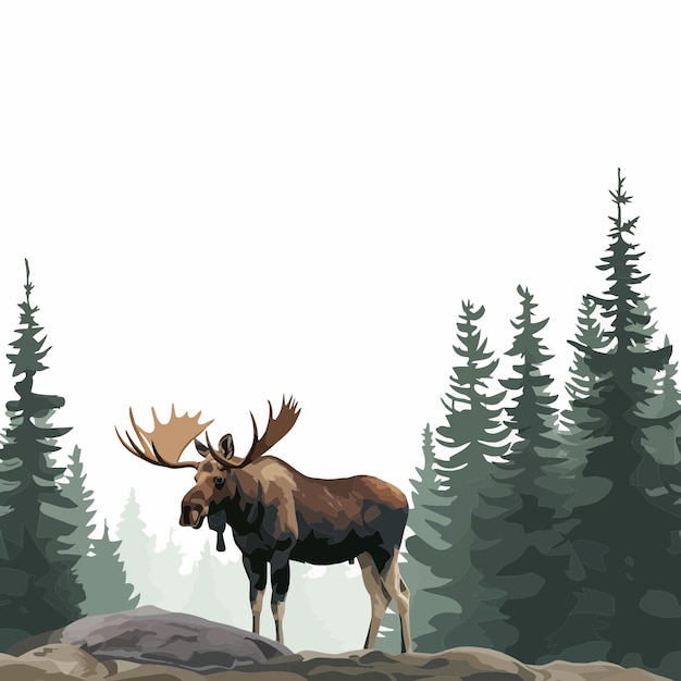 Moose in the forest 4