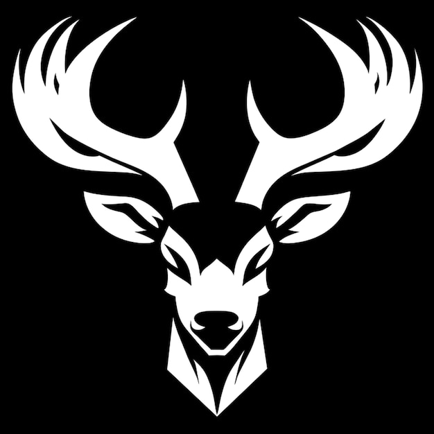 moose head black and white vector illustration simple vector illustration