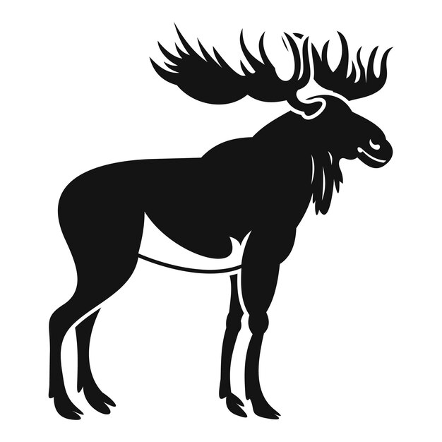 Moose icon Simple illustration of moose vector icon for web